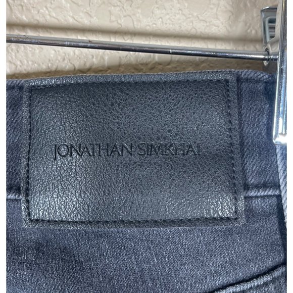 Jonathan Simkhai Standard Jeans River High Rise Straight Leg in Vintage Noir - Picture 15 of 16